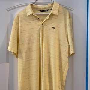Travis Mathew yellow golf polo shirt